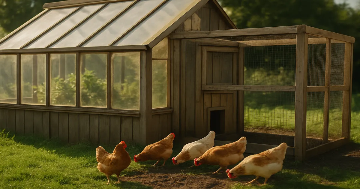 Greenhouse with Attached Chicken Coop and Run: Full Guide
