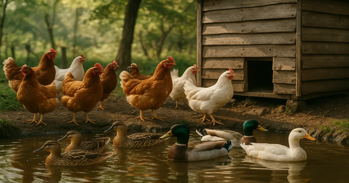 How to Raise Chickens and Ducks Together Successfully